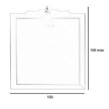 Arredo bagno 105cm bianco shabby chic provenzale con specchio