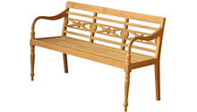 Teako Design Panca da Giardino Aoste, in Legno Massiccio di Teak, Larghezza 120 cm