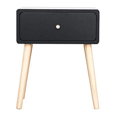 XHCP Comodino Comodino scandinavo Comodino per Camera da Letto/Soggiorno (Nero, 1)