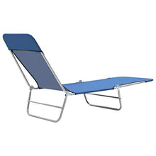 vidaXL 2X Lettini Prendisole Pieghevoli Blu Regolabili Piscina Sdraio Spiaggia