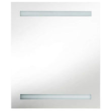 Tidyard Armadietto Bagno da Parete con Specchio e LED, con 3 Ripiani, 50x14x60 cm Bianco e Argento