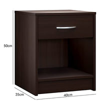 Deuba Comodino Camera da Letto 50x40x35cm Comodini con Cassetto Ripiano Tavolino da Notte Marrone