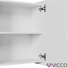 Vicco Armadietto Con Specchio Fynn Specchio per il bagno Bianco Con ripiani