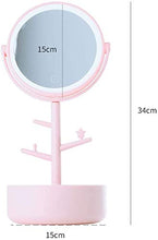 LBWARMB Trucco Specchio con luci Specchio da Toilette dimmerabile LED Light Trucco dello Schermo dello Specchio di Tocco di 360 ° di Rotazione for controsoffitto Cosmetics Dressing Table Lamp