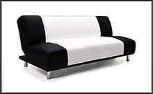 Gstore Divano Letto RECLINABILE Microfibra Bianco E Nero 175x 77x 38cm FY-8653 - Arredi Casa