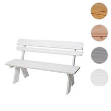 Mendler Panca Oslo per Esterni con Schienale Legno Massiccio 148cm Bianco Grezzo