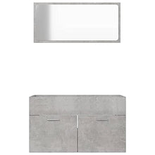 vidaXL Set Mobili da Bagno 2 pz Grigio Cemento in Truciolato