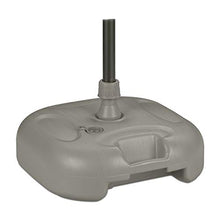 Relaxdays Base per Ombrellone, da Riempire con Acqua o Sabbia, per Aste D: 25-32mm, Supporto in Plastica,43x43 cm,Grigio