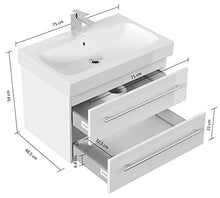 emotion Lavabo con mobiletto, Legno, Antracite Lucido, 75, 2 unità