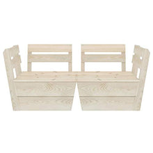 vidaXL Divano da Giardino a 2 Posti su Pallet Legno Abete Impregnato