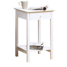 DGHJK Mobili per la casa, Comodino con ripiano, Comodino, Contenitore, Legno, Bianco