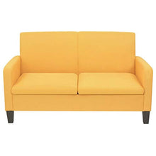 SKM Divano a 2 Posti 135x65x76 cm Giallo