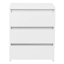 Cikonielf Comodino Bianco Moderno Comodino Comodino Comodino con 3 Cassetti Armadietto Camera da Letto