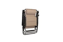 Sedia sdraio reclinabile pieghevole "Gravità Zero" tortora, Sedia relax, Poltrona relax gravità zero, lettino da giardino, sedia da giardino pieghevole, lettino da giardino beige, sedia zero gravity