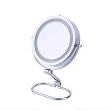 Specchio per Il Trucco, Specchio da Tavolo , Viaggio , Specchio per Il Trucco con Luce a LED, con Interruttore, Lente d'Ingrandimento 10 Volte, Specchio per Il Trucco da appoggio