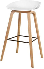 DAGCOT Sgabello da Bar, Sgabello in Legno massello, Pranzo Sgabello da Pranzo, Mobili da Bar (Color : White, Size : 75cm)