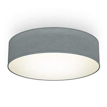 B.K.Licht Plafoniera in tessuto grigio, attacco per 2 lampadine E27 non incluse, Lampada da soffitto diametro 38cm, Lampadario moderno per salotto o camera da letto, IP20 - Arredi Casa