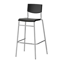 Ikea Stig - Sgabello da bar impilabile, 63 cm, colore: Nero