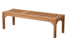 Panca da Giardino Ferrara, Resistente alle intemperie, in Legno di Teak Massiccio, Larghezza 120 cm