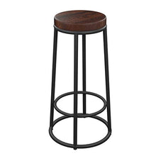 Sgabello da bar Bar Stool Ferro Battuto Legno Bar Stool Bar Stool Alta Sedia, High Bar Sedia, Bar Stool Moderno (Color : Wood Surface, Size : 65cm)