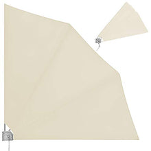 Deuba Tenda da Balcone a ventaglio Supporto per Parete 140x140cm Protezione dal Sole Privacy Beige