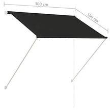 E E-NICES Tenda da Sole Retrattile 100x150 cm Antracite
