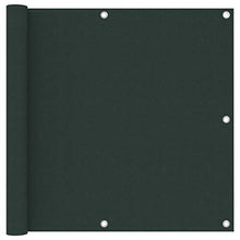 vidaXL Paravento da Balcone Verde Scuro 90x400 cm Tessuto Oxford