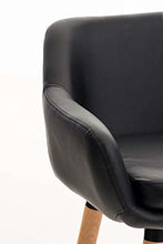 CLP Sgabello Bar Grant In Similpelle Sfoderabile I Sedia Alta Cucina Telaio In Legno Di Faggio I Sgabello Bancone, Colore:nero