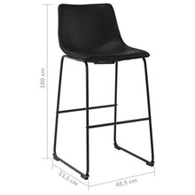 vidaXL Sgabello da Bar Nero in Similpelle