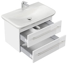 emotion MYDAY80CM000101DE - Lavabo con mobiletto, in Legno Bianco Lucido, 80 x 45 x 41,6 cm