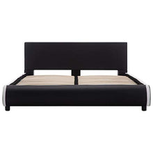 SKM Giroletto con Cassetti Nero in Similpelle 140x200 cm