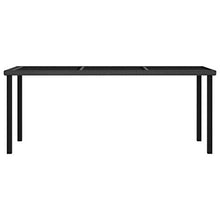 FAMIROSA Set da Pranzo da Giardino 9 pz in Polyrattan Nero-5710