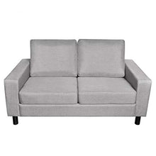 FAMIROSA Set Divani a 5 Posti 2 pz Grigio Chiaro in Tessuto