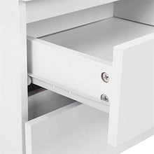 WSZMD Bianco Moderno Comodino da Letto del Comodino Comodino con 3 Cassetti di Stoccaggio Mobili da Camera da Letto, Comodino
