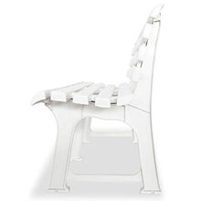 FAMIROSA Panchina da Giardino 145,5 cm in Plastica Bianca