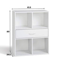 Alsapan 94483 Compo 10 - Mobile a 4 scompartimenti e 1 cassetto, dimensioni: 61,5 x 29,5 x 80 cm, colore: Bianco