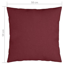 vidaXL Cuscini Decorativi 4 pz Rosso Vino 50x50 cm in Tessuto