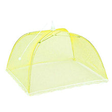 Fenteer Tenda per alimenti con schermo per picnic, barbecue, campeggio, esterno, riutilizzabile e pieghevole - Giallo