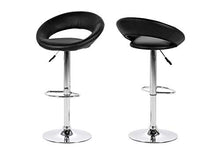 AC Design Furniture 25441 Sgabello da Bar Set di 2 Thilde, finta pelle Nero