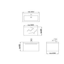 Lavandino e mobiletto marrone // specchio/bagno mobile da bagno/lavello/lavabo/lavibili spazio