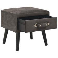 Festnight Comodino Camera da Letto, Comodino in Velluto Grigio 40x35x40 cm