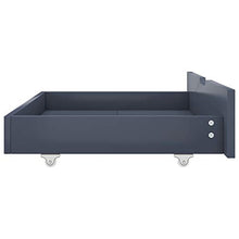 Tidyard Giroletto con Baldacchino 4 Cassetti Grigio in Pino 160x200 cm,Robusto e Durevole