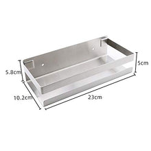 Mensola da doccia autoadesiva, in acciaio inox, per bagno, doccia, da parete, per cucina e bagno (argento)