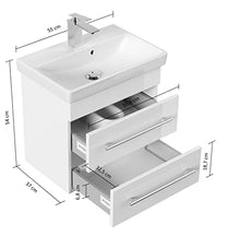 Mobile bagno con lavabo Villeroy & Boch Avento 55cm bianco lucido