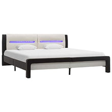 SKM Giroletto con LED Nero e Bianco in Similpelle 120x200 cm (30.65kg)