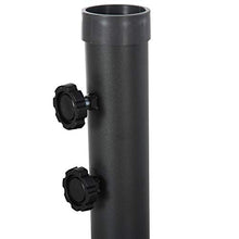 miozzi Base per Ombrellone da Giardino 80x80x50 cm in Plastica 60 Litri Nero