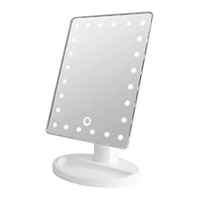 Yuyanshop - Specchio cosmetico con schermo touch a 20 LED, con ricarica USB, specchio cosmetico con illuminazione, per casa, dormitorio e ufficio