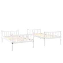 L.W.S Mobili per Camera da Letto Letto Bianco Twin Over Twin Bunk Bed Separabile Letto Matrimoniale di Gomma separabile
