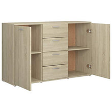 vidaXL - Sideboards - Sideboard Sonoma-Eiche 120×35,5×75 cm Spanplatte