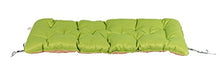 Meerweh - Cuscino imbottito per panca a 3 posti, circa 150 x 50 x 10 cm, verde/beige
